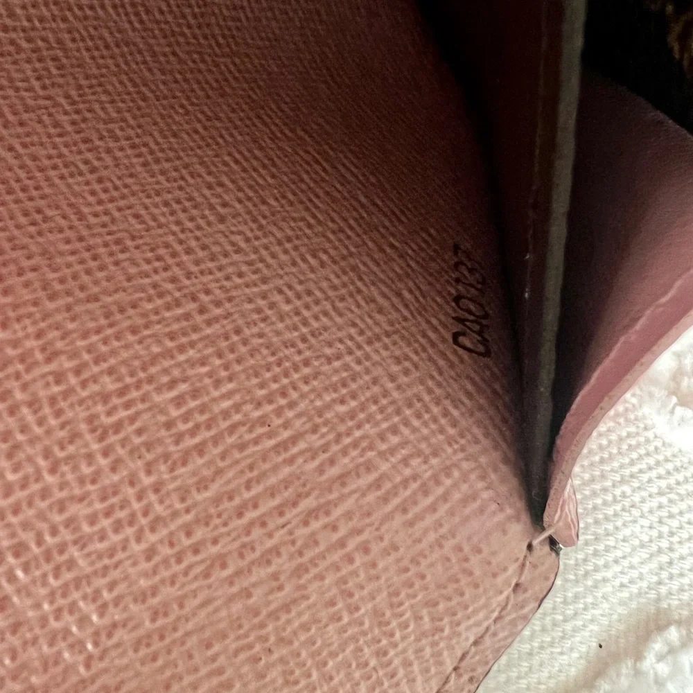 Authentic Brown Monogram Emilie Wallet (Rose Ballerina) Louis Vuitton w/ Date - Picture 7 of 11